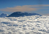 Kilimanjaro seen during the flight from Zanzibar to Nairobi
